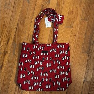 NWT Vera Bradley Red Penguin Tote Bag
